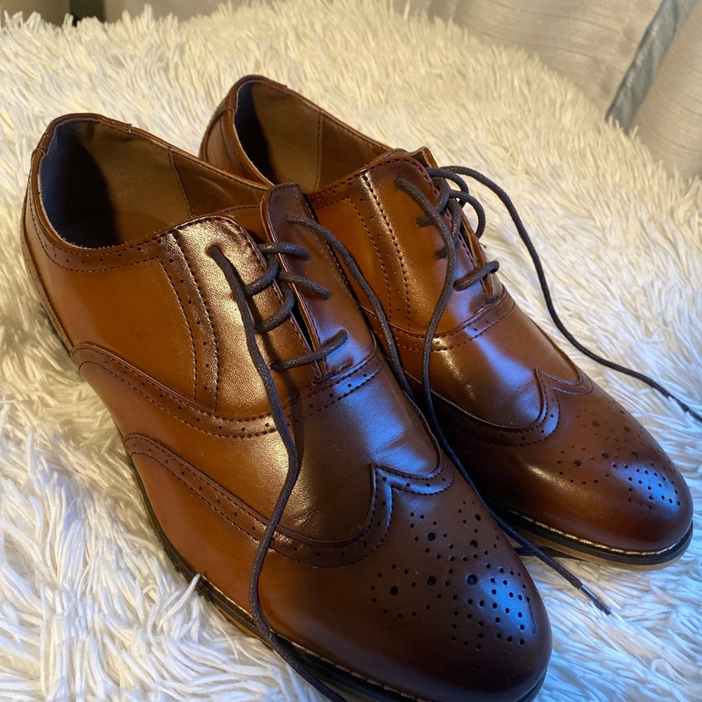 Stacy Adams Rich Brown Leather Oxfords